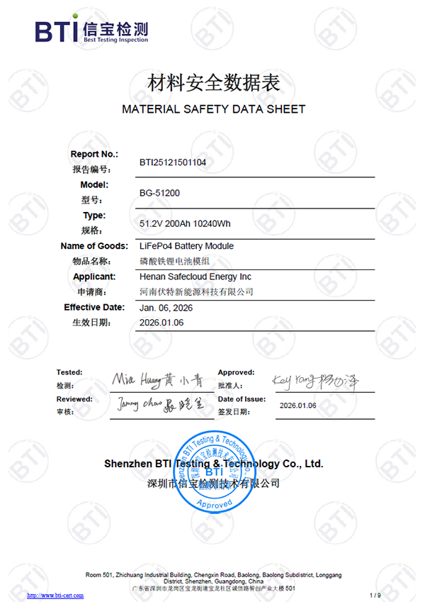 MSDS safety data sheet