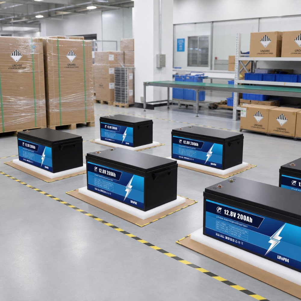 12.8V 200Ah LiFePO4 Battery bulk supply packaging