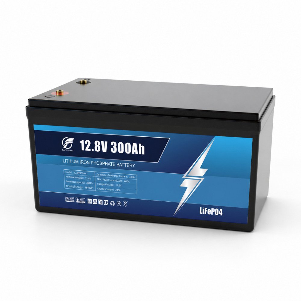 12.8V 300Ah LiFePO4 Battery front view