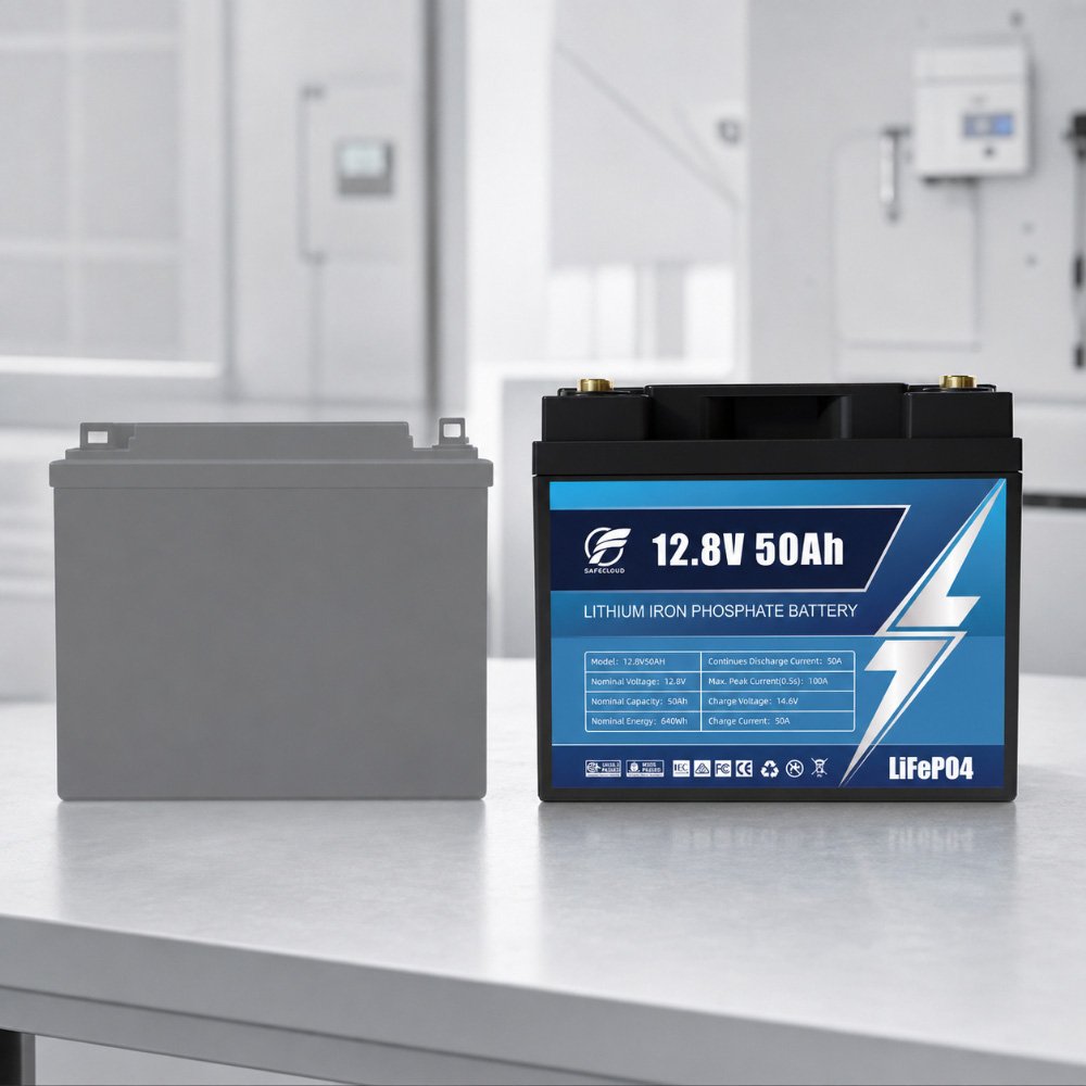 12.8V 50Ah LiFePO4 Battery for lead acid replacement