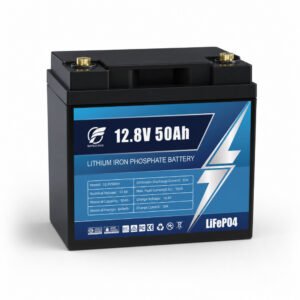 12.8V 50Ah LiFePO4 Battery front view