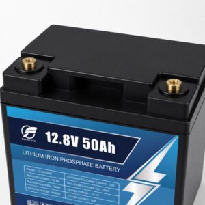12.8V 50Ah LiFePO4 Battery terminal and display detail