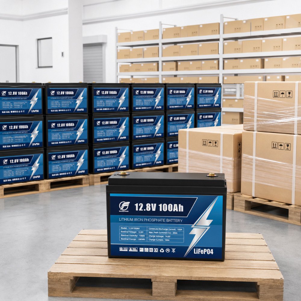 12.8V 100Ah LiFePO4 Battery bulk supply packaging