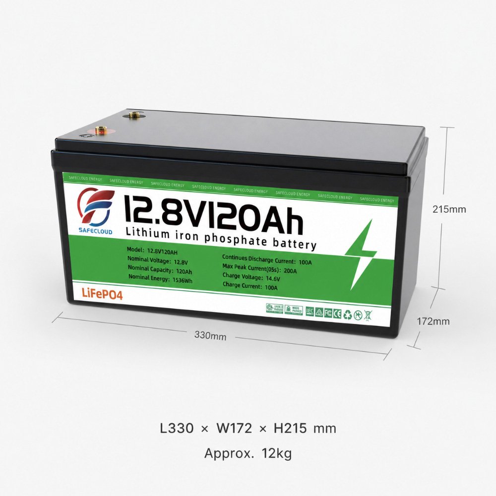 12.8V 120Ah LiFePO4 Battery for Lead Acid Replacement - Image 5
