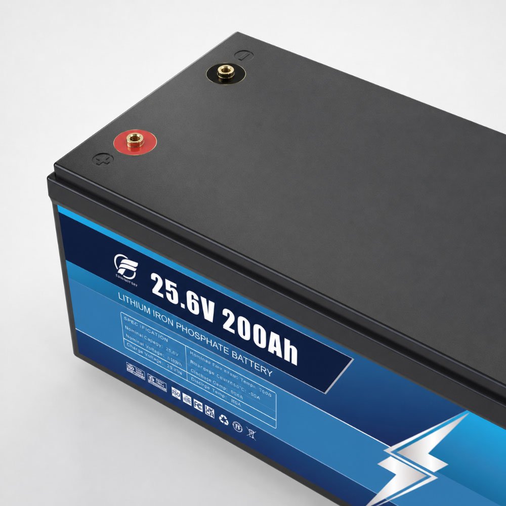 25.6V 200Ah LiFePO4 battery top terminal detail