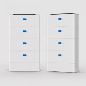 51.2V 100Ah Stackable LiFePO4 Battery front and side view