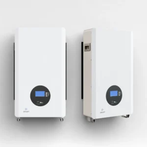 51.2V 100Ah Wall Mounted LiFePO4 Battery front and side view