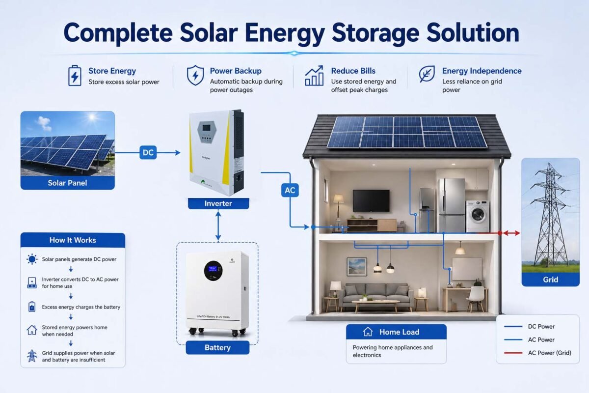 51.2V 300Ah solar energy storage system connection diagram