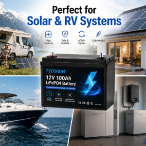 12V 100Ah lithium battery for RV and solar energy system