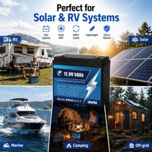 12V 50Ah lithium battery for RV and solar energy systems