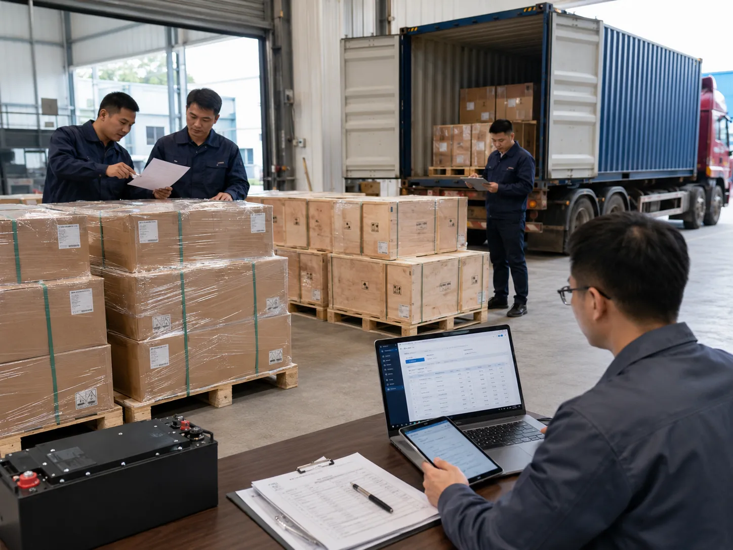 LiFePO4 battery export delivery packaging and after-sales support service