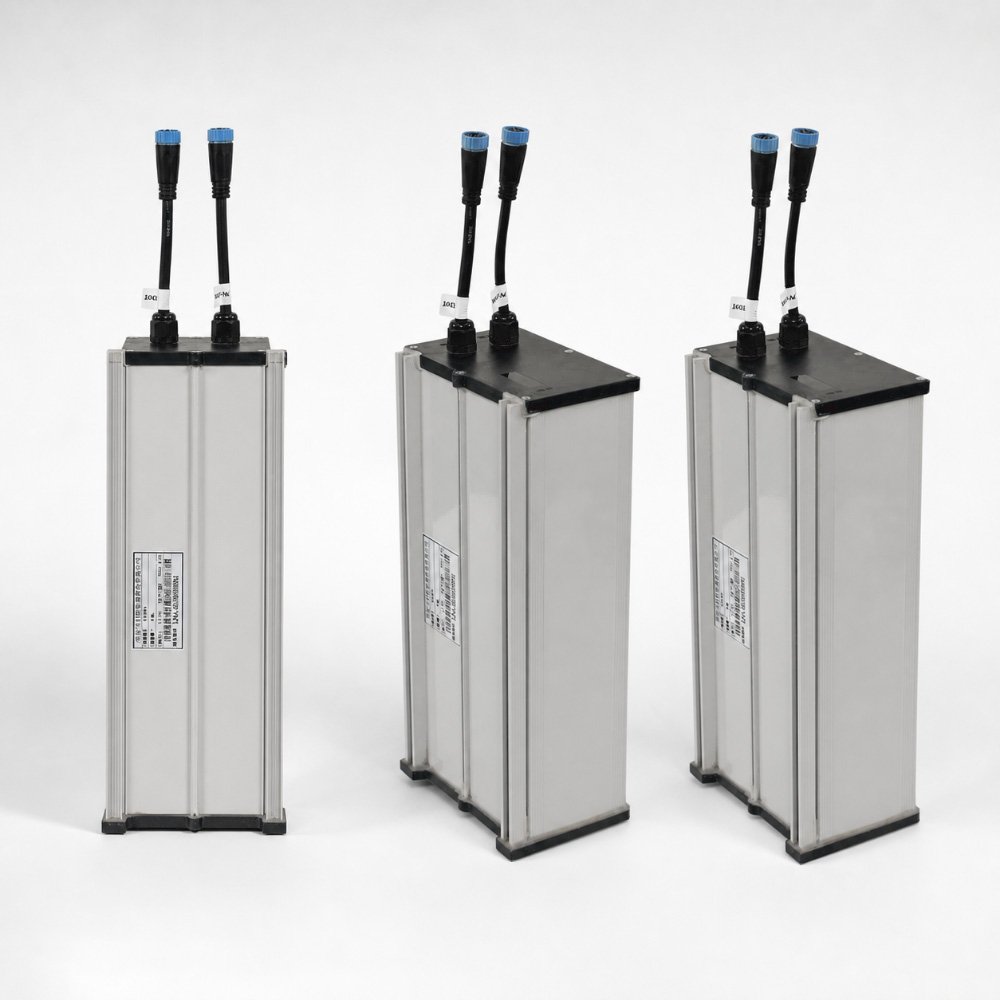 12.8V 54Ah solar street light battery multiple angle display