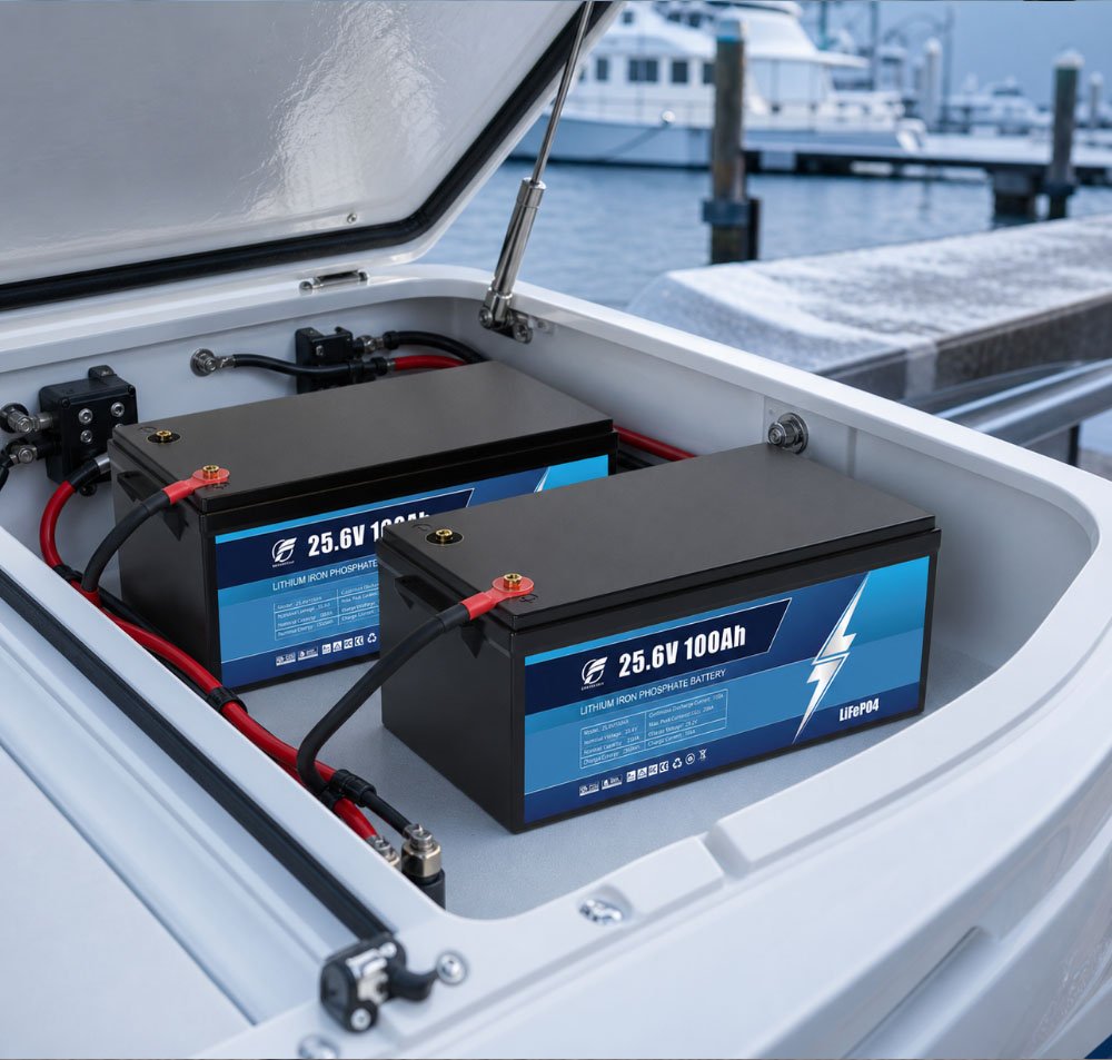 24V 100Ah heated marine battery for low temperature marine applications