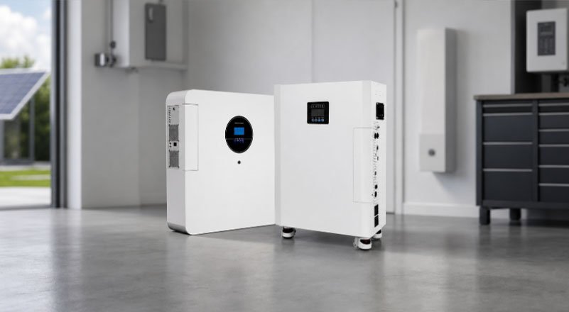 5kW hybrid inverter and 10kWh all-in-one ESS cabinet for residential solar energy storage system