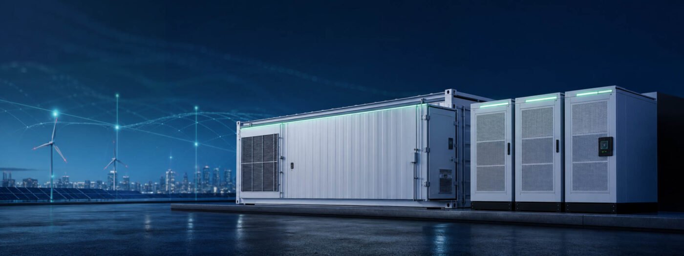 Commercial and industrial containerized BESS and outdoor energy storage cabinet system at project site