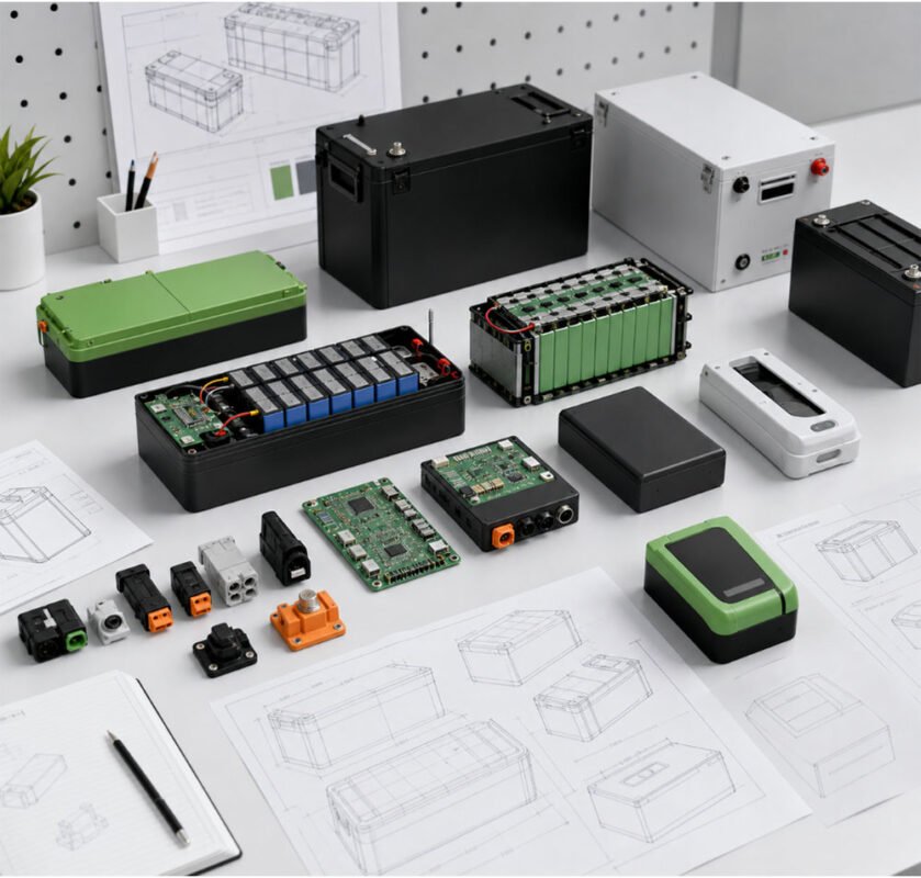 LiFePO4 battery OEM customization for voltage capacity BMS enclosure and branding