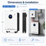 dimensions and installation of 51.2V 314Ah LiFePO4 battery
