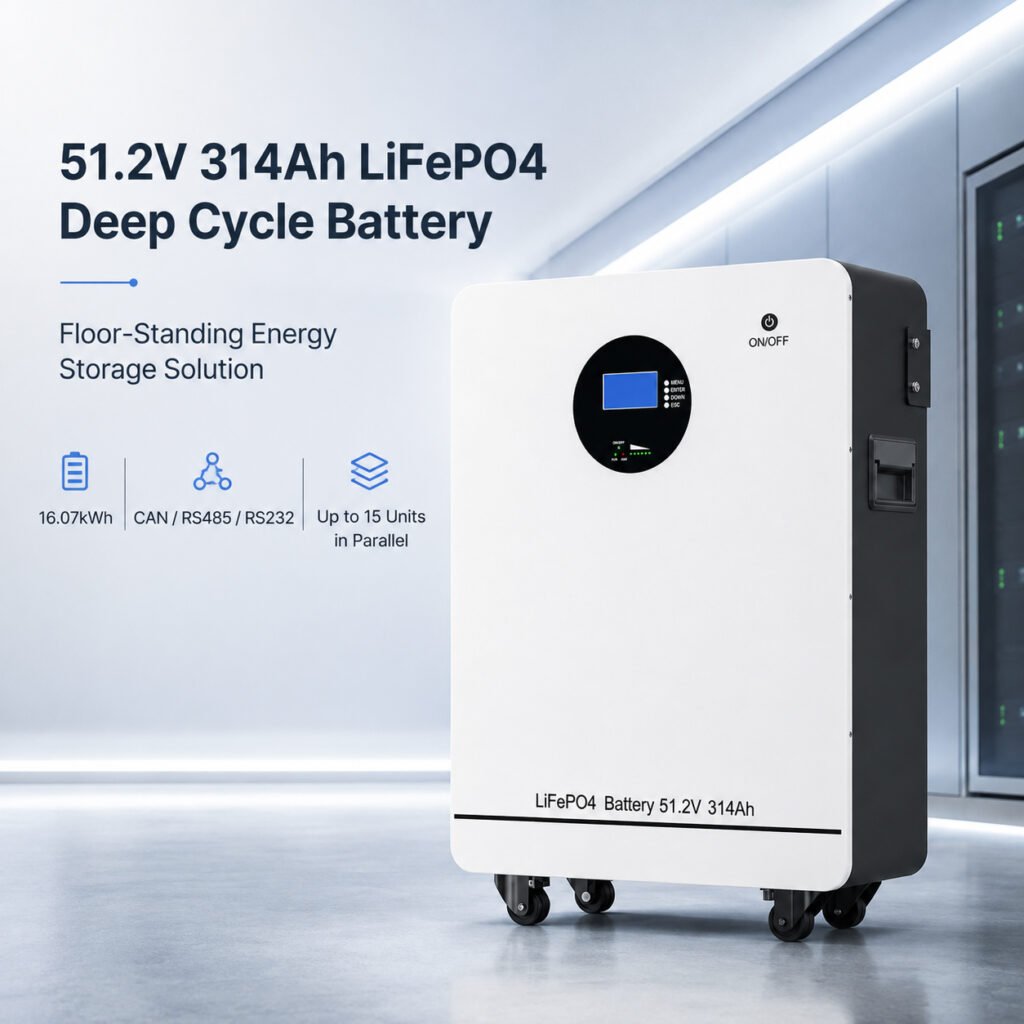 51.2V 314Ah LiFePO4 deep cycle battery