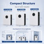 Dimensions and installation layout of FT-12V100Ah FT-12V200Ah and FT-24V200Ah LiFePO4 batteries